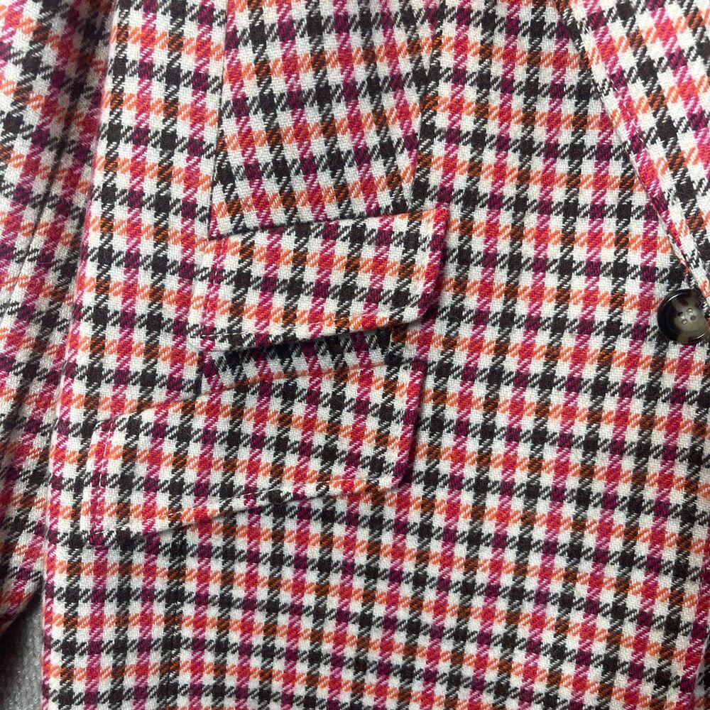 Talbots Blazer Womens 18W Plaid Houndstooth Career Classic Preppy Tailored Chic - Picture 5 of 16